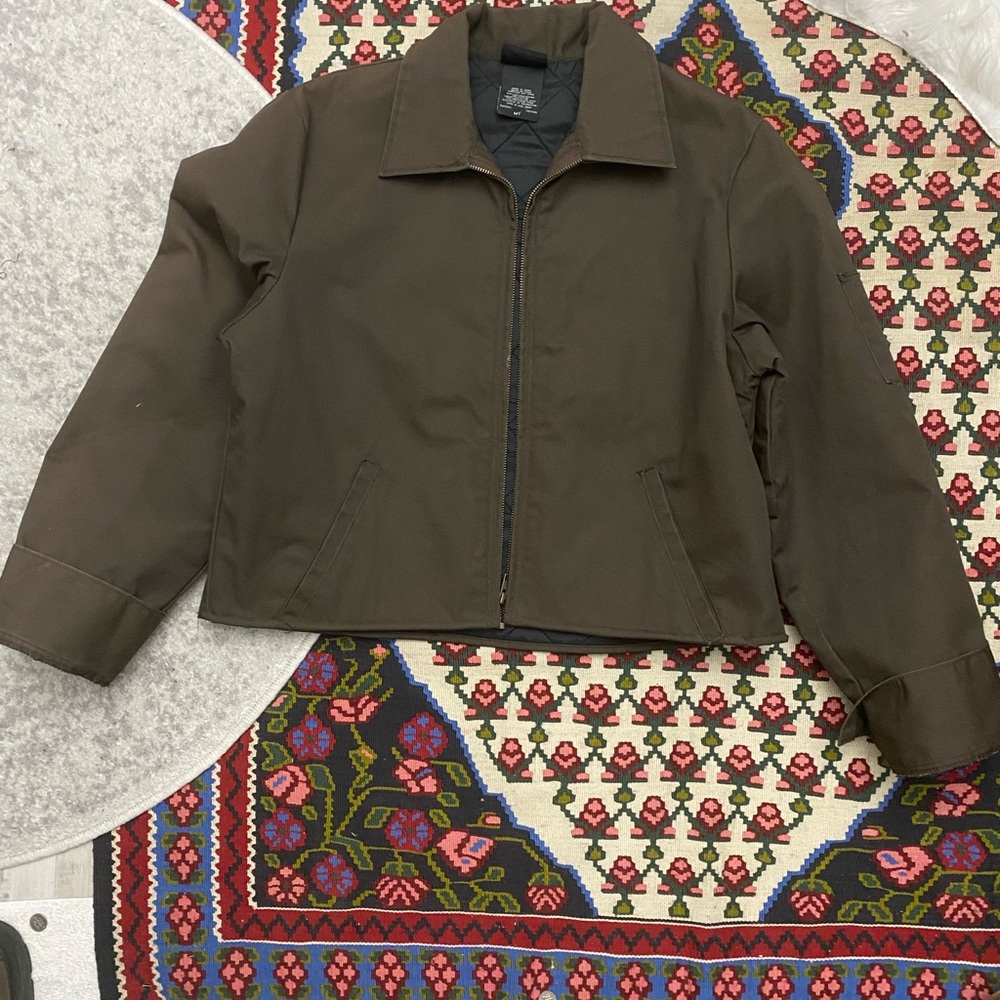 Custom Cropped Dickies Quilted Brown Eisenhower Jacket